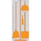 5S Supplies 5S Housekeeping Shadow Board Broom Station Version 14 - Gray Board / Orange Shadows  With Broom HSB-V14-GRAY/ORANGE-KIT - alternate 1
